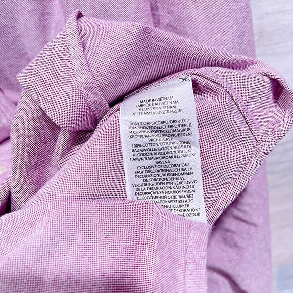 Ralph Lauren Oxford Button Down Shirt Red Long Sleeve Cotton Mens 3XB 3X Big - Picture 6 of 6